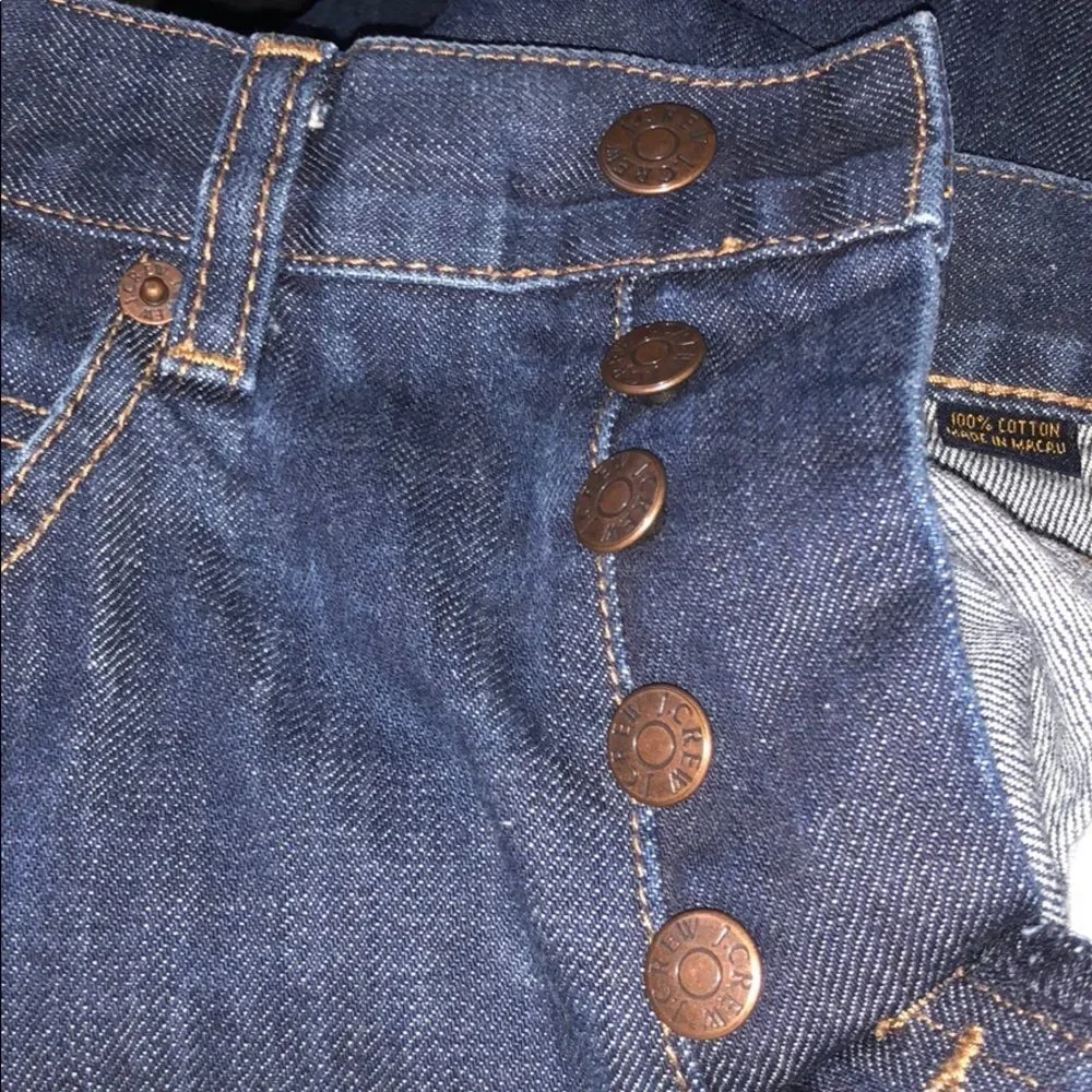 J. Crew Button-Fly Raw Edge Crop‎ Jeans